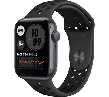 APPLE Watch Series 6 GPS - Space Grey Aluminum with Black Nike Sports Band, 44mm - Acceptable (SCREEN POOR)